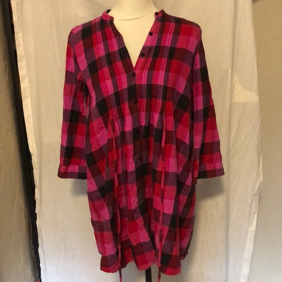 VINTAGE Pink Button-down dress - Picture 1 of 11